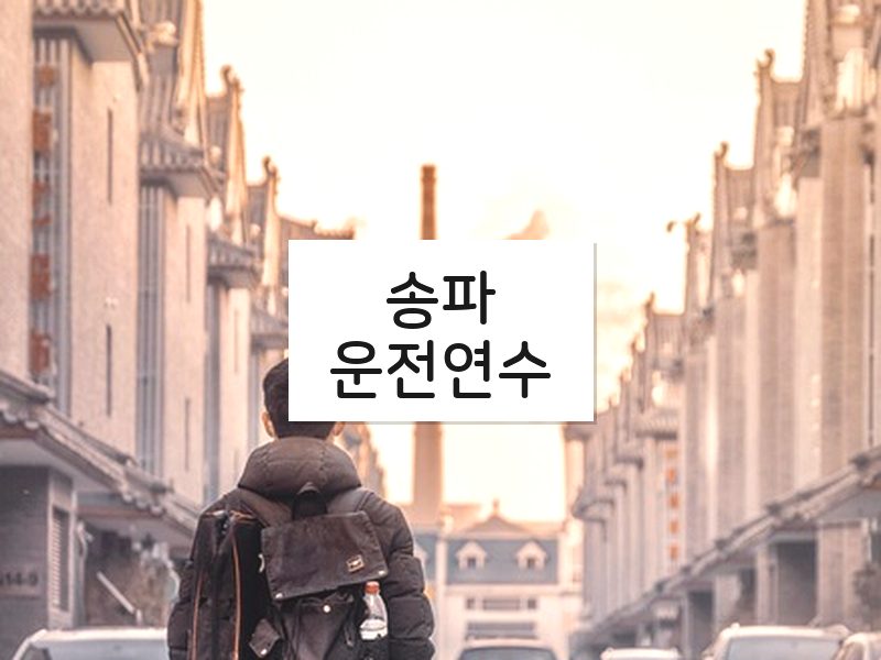 송파운전연수 후기