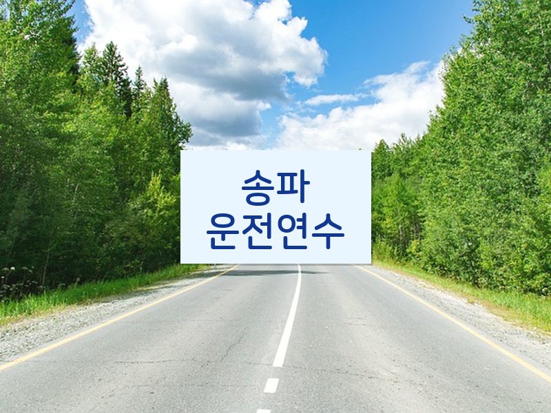 송파운전연수 후기
