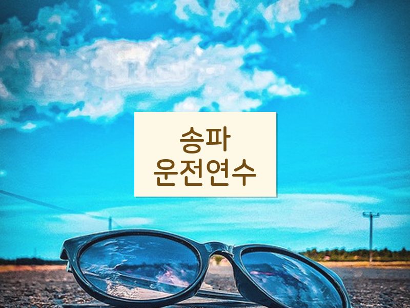 송파운전연수 후기