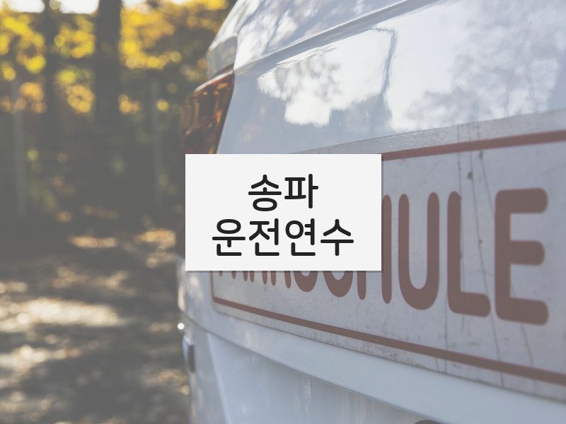 송파운전연수 후기