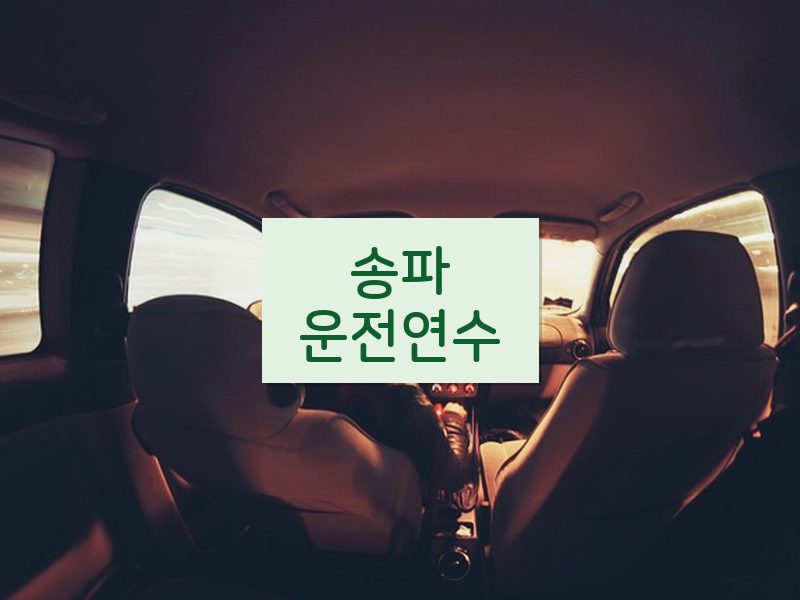 송파운전연수 후기