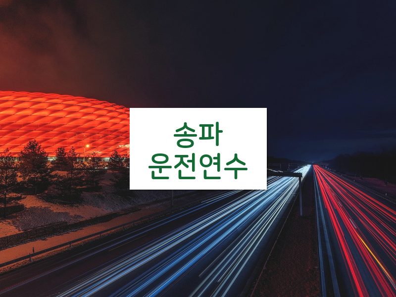 송파운전연수 후기