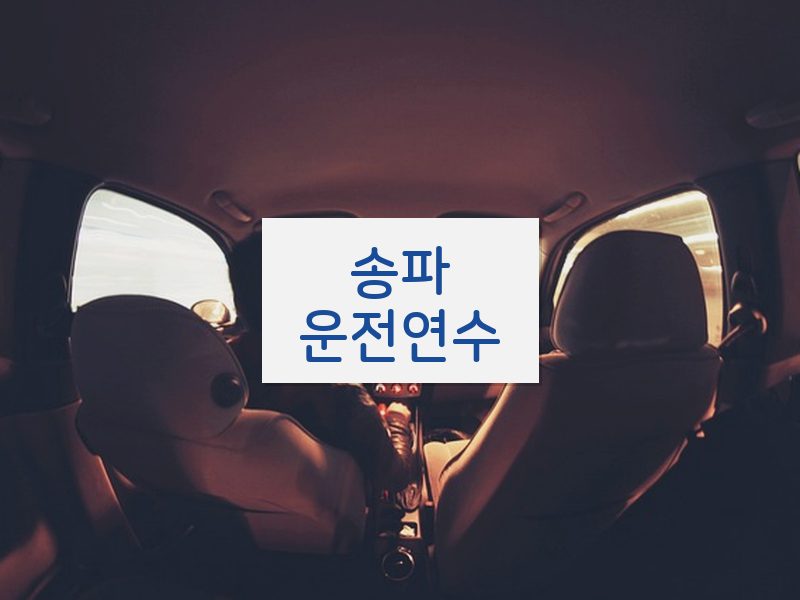 송파운전연수 후기