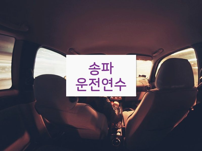 송파운전연수 후기