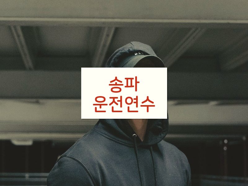 송파운전연수 후기
