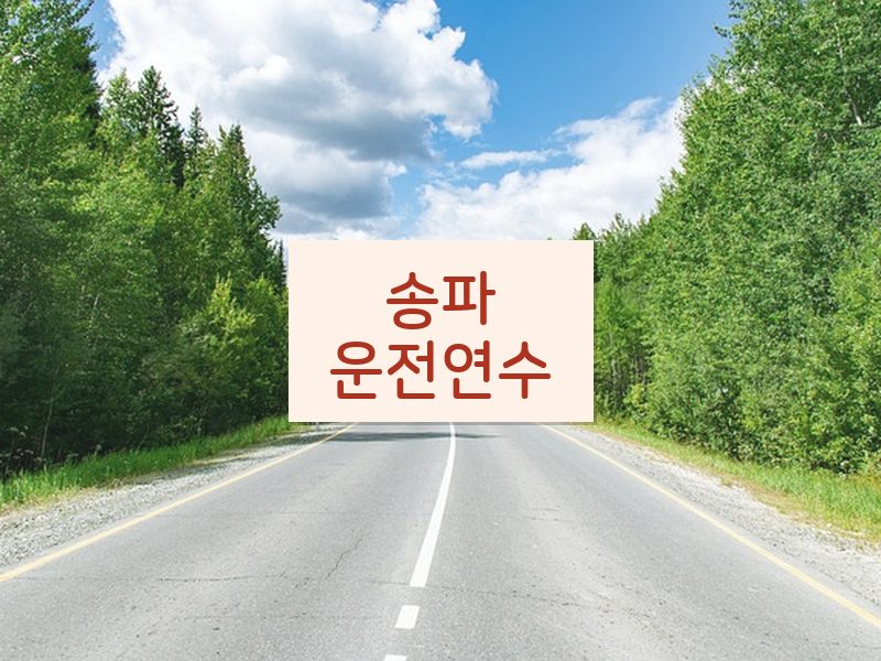송파운전연수 후기