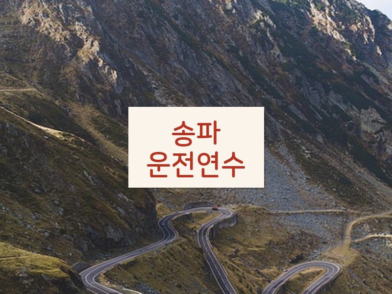 송파운전연수 후기
