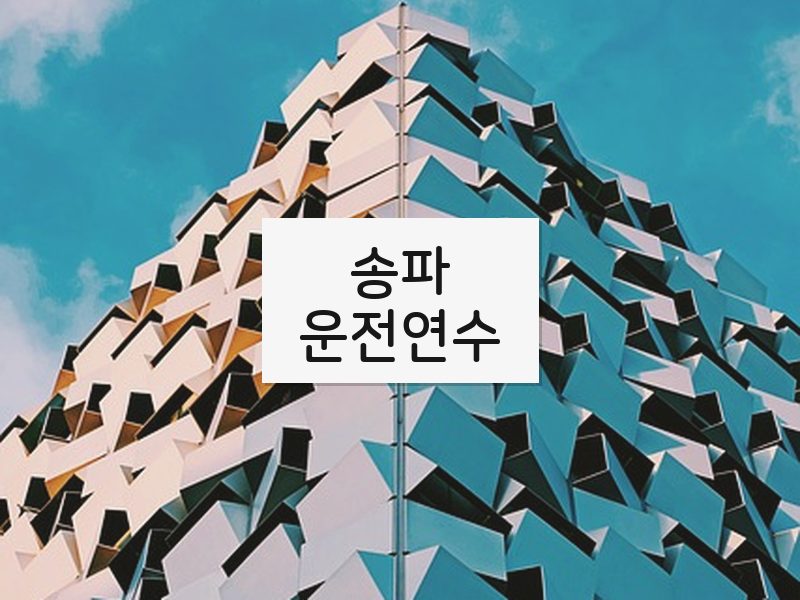 송파운전연수 후기