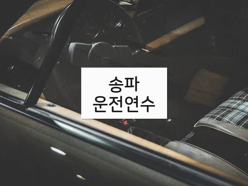 송파운전연수 후기