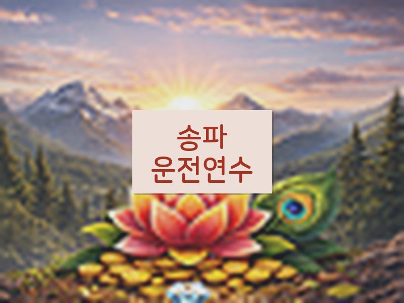 송파운전연수 후기