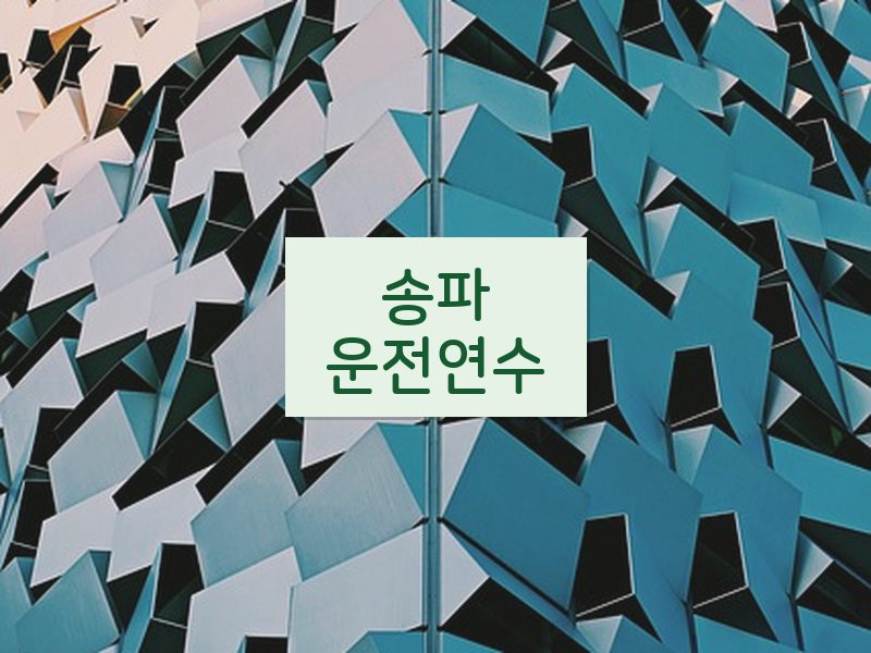 송파운전연수 후기