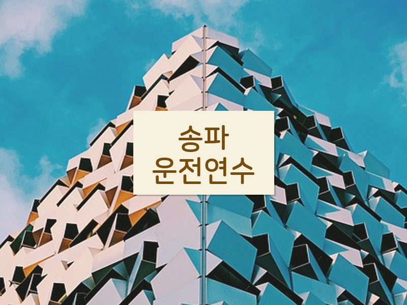 송파운전연수 후기