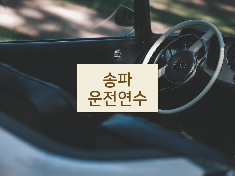 송파운전연수 후기