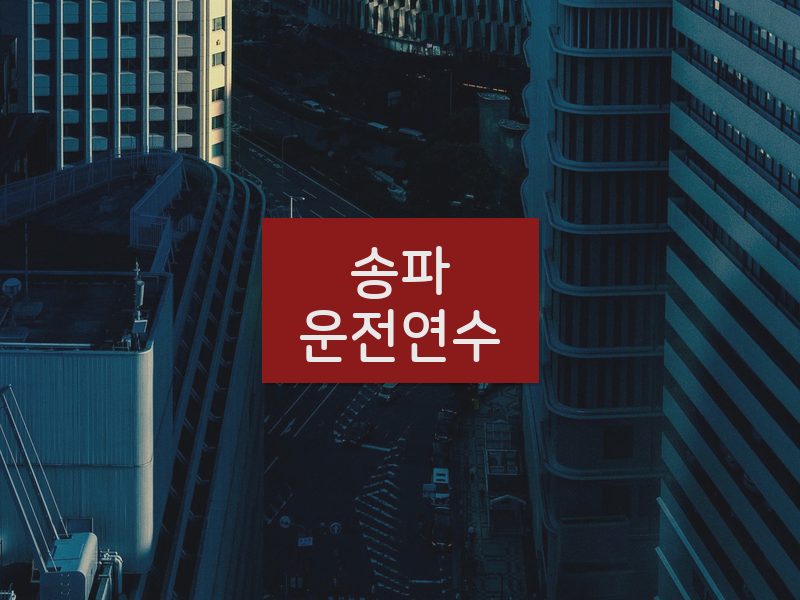송파운전연수 후기
