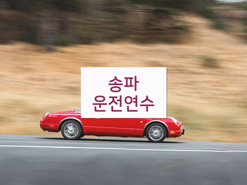 송파운전연수 후기