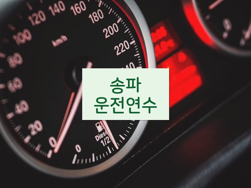 송파운전연수 후기