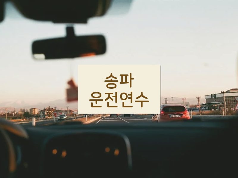 송파운전연수 후기