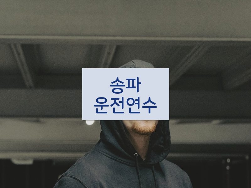 송파운전연수 후기