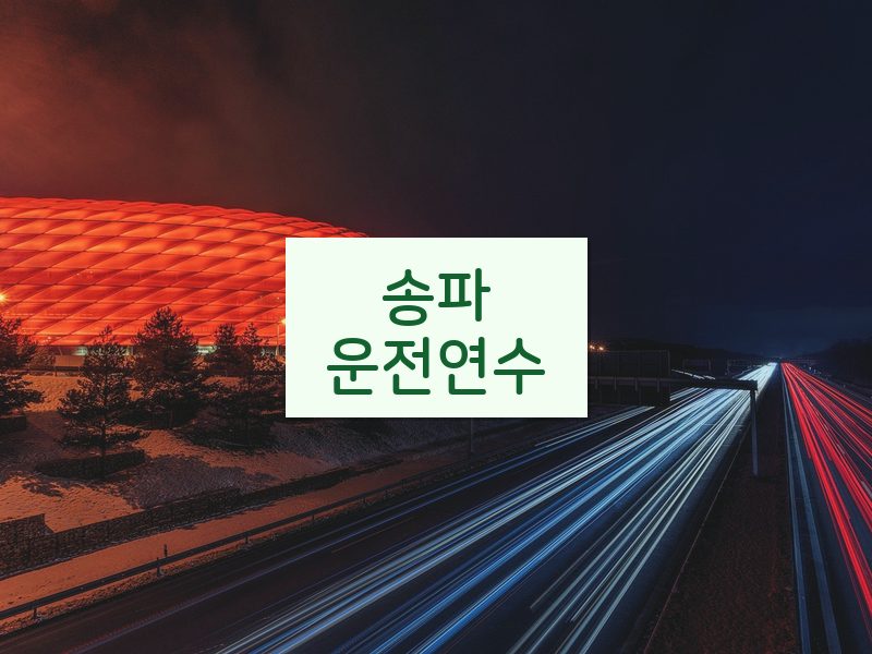 송파운전연수 후기