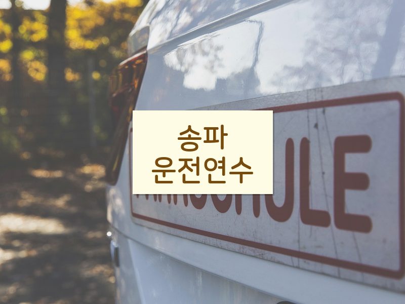 송파운전연수 후기