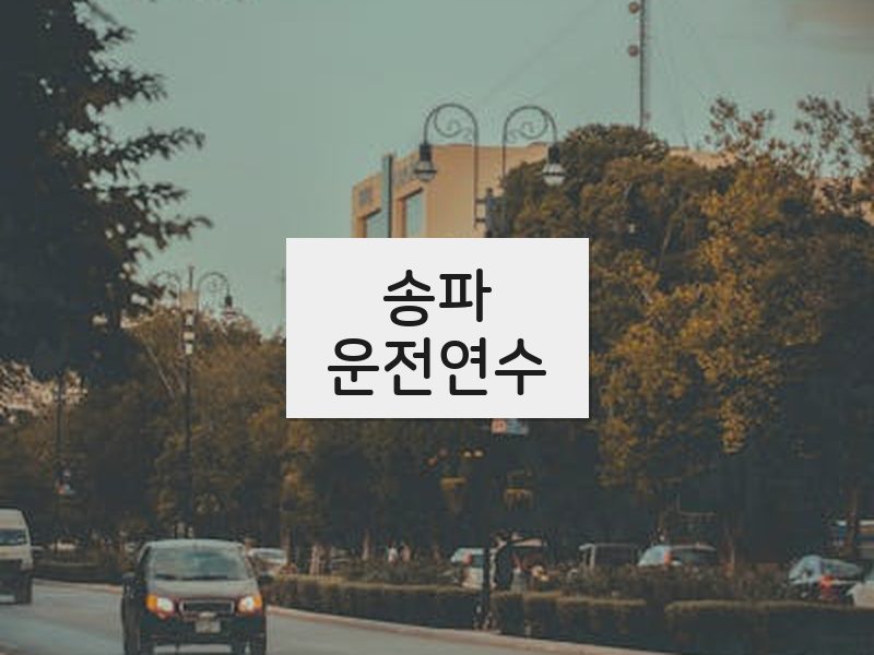 송파운전연수 후기