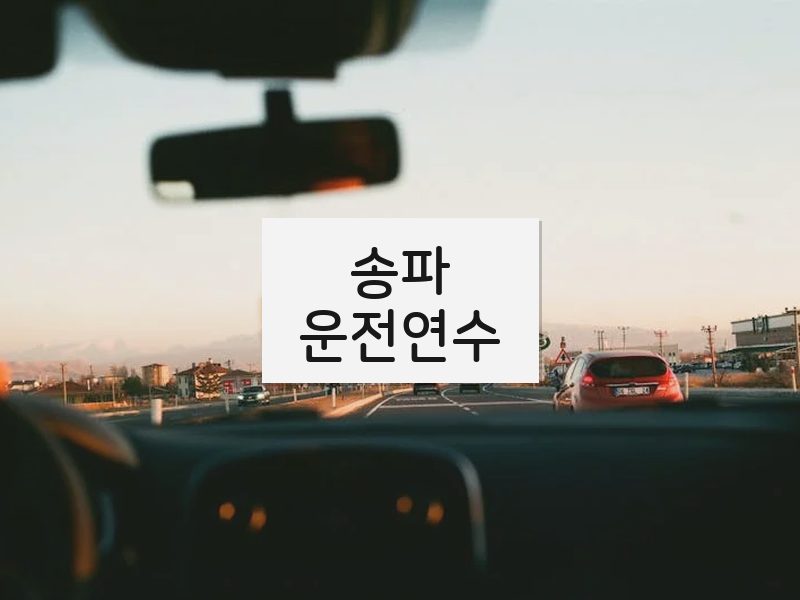 송파운전연수 후기