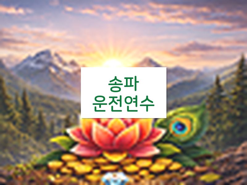 송파운전연수 후기