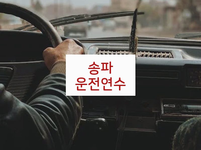 송파운전연수 후기