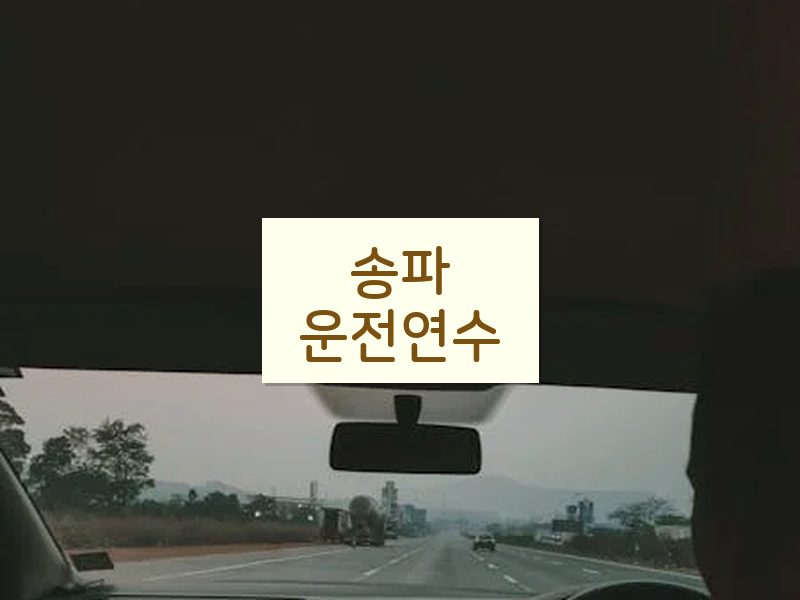 송파운전연수 후기