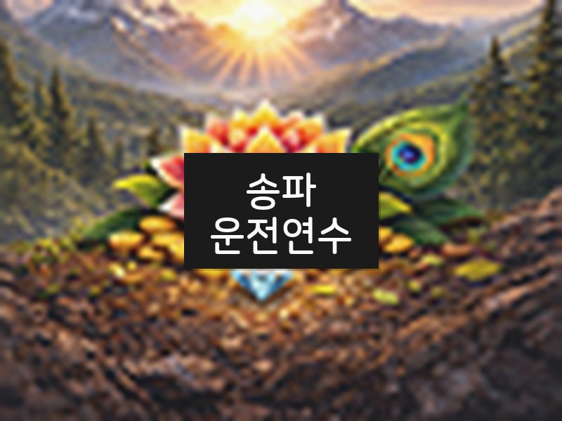 송파운전연수 후기