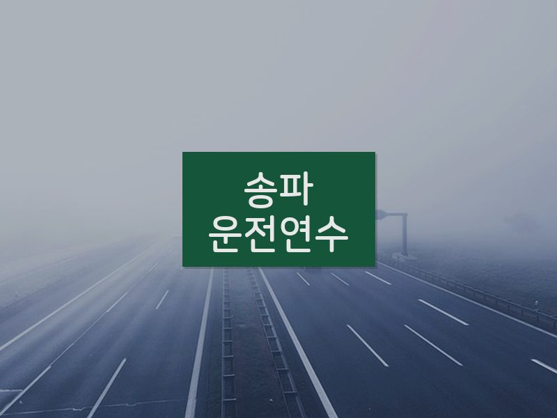 송파운전연수 후기