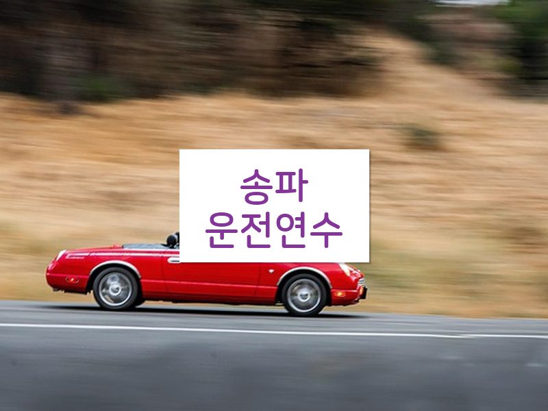 송파운전연수 후기