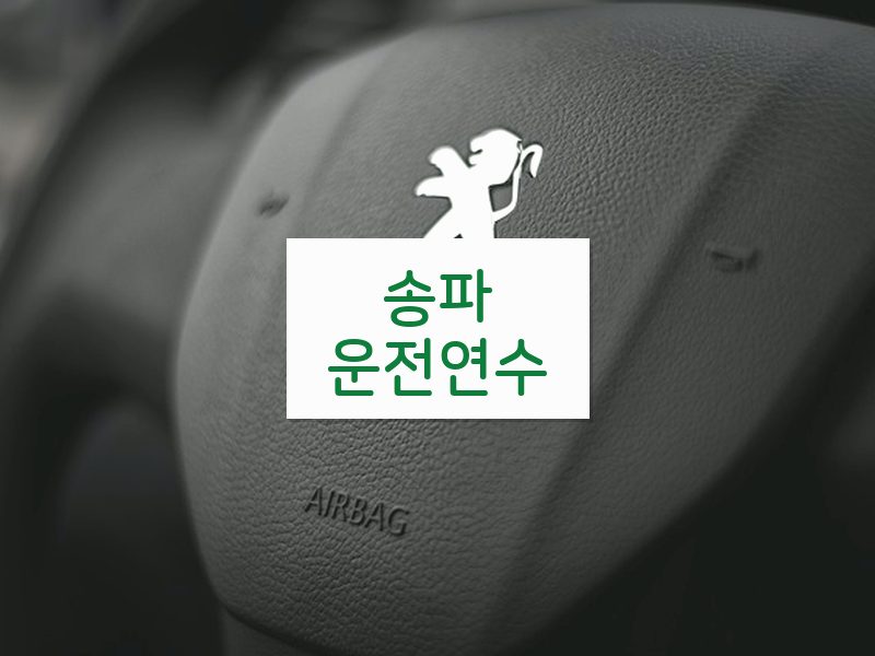 송파운전연수 후기