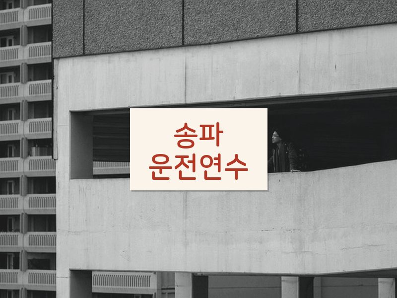 송파운전연수 후기