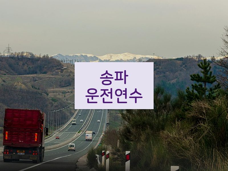 송파운전연수 후기