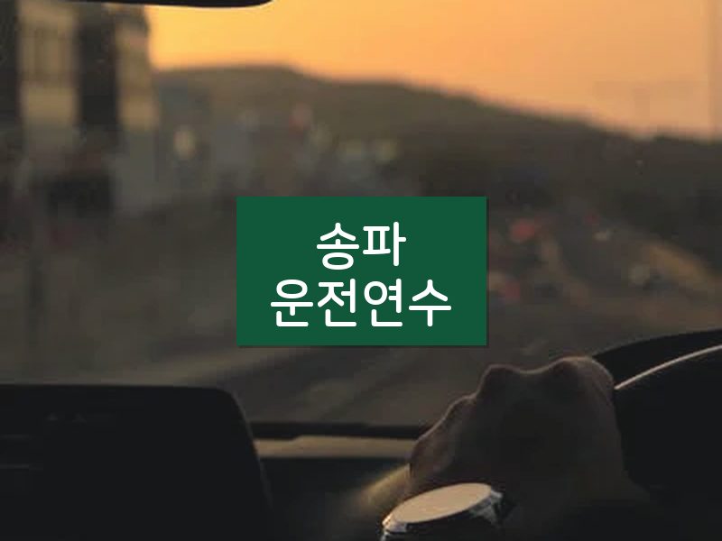 송파운전연수 후기