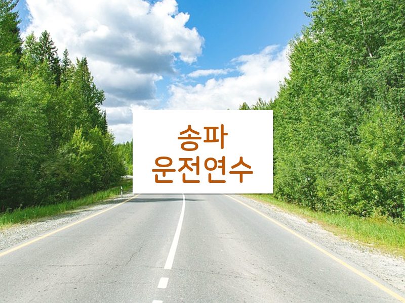 송파운전연수 후기
