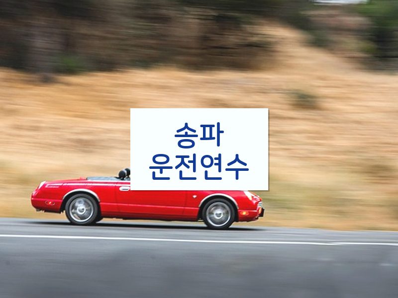 송파운전연수 후기
