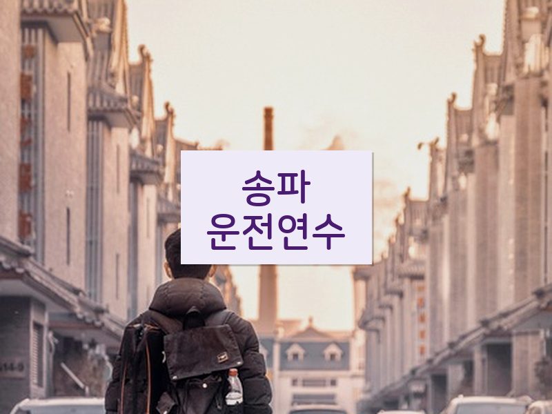 송파운전연수 후기