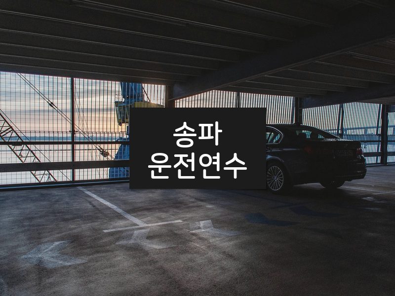 송파운전연수 후기