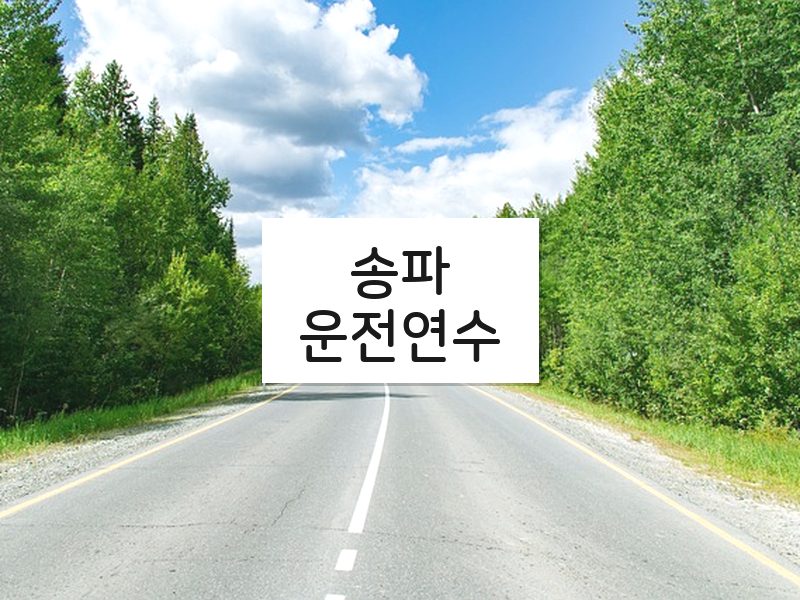 송파운전연수 후기
