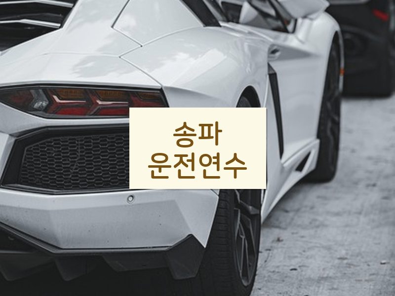 송파운전연수 후기