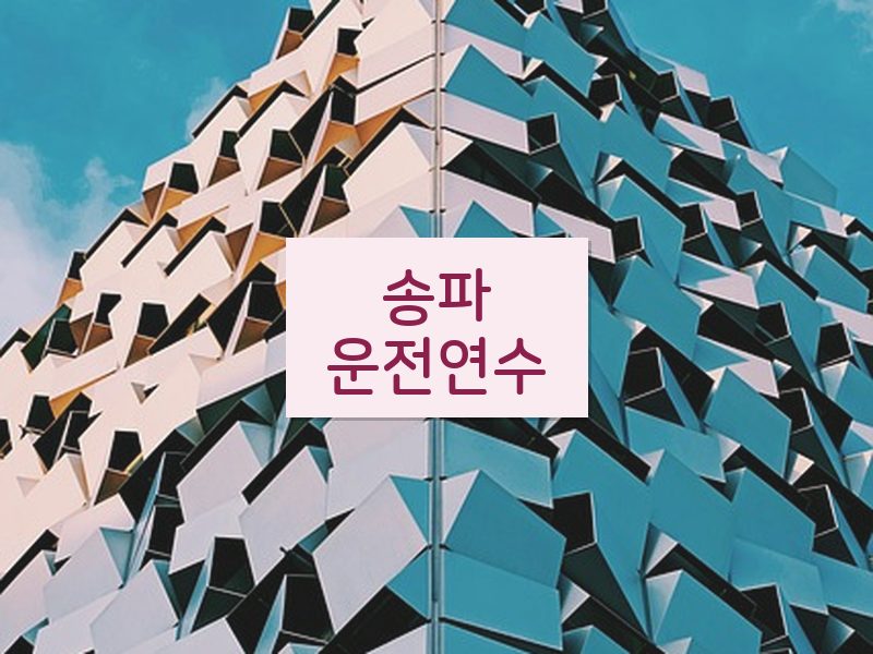 송파운전연수 후기