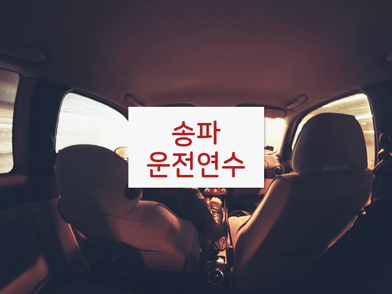 송파운전연수 후기