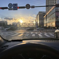 고속도로 출입 차로 운전